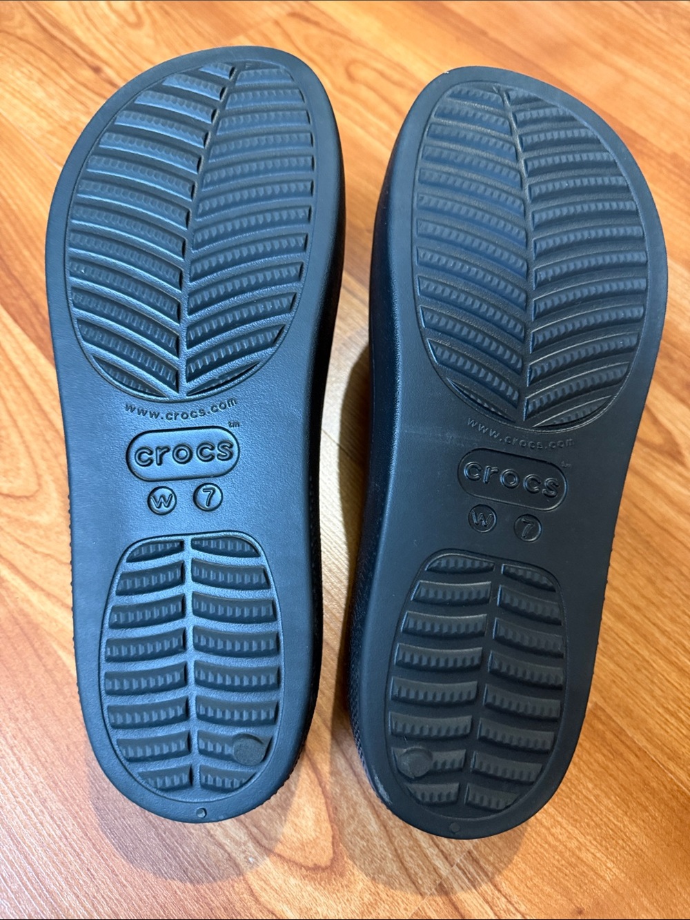 Women’s Black Slip-On Slide Crocs Sandals - Picture 4 of 12
